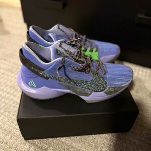 Nike Purple and Green Athletic Sneakers